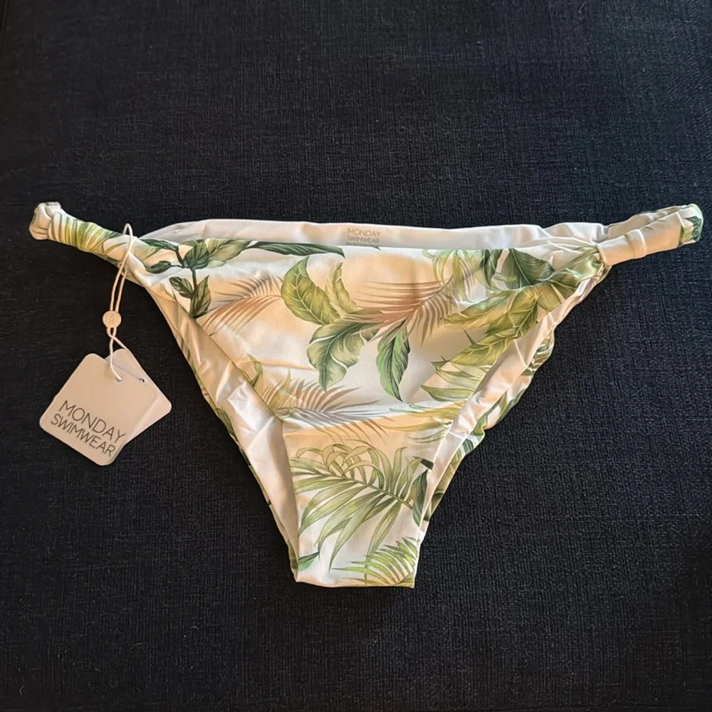 NWT Monday Swimwear Tulum Bottoms in Palm